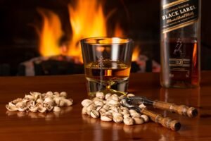 whisky, fireside, alcohol