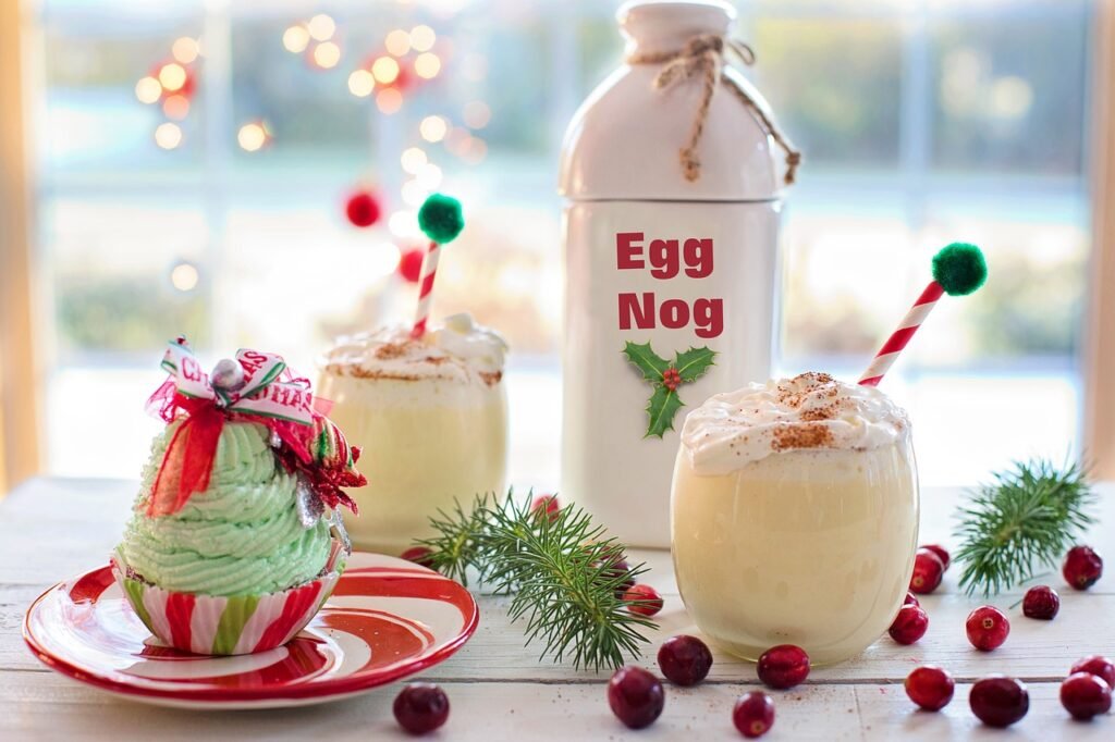 egg nog, christmas, drink